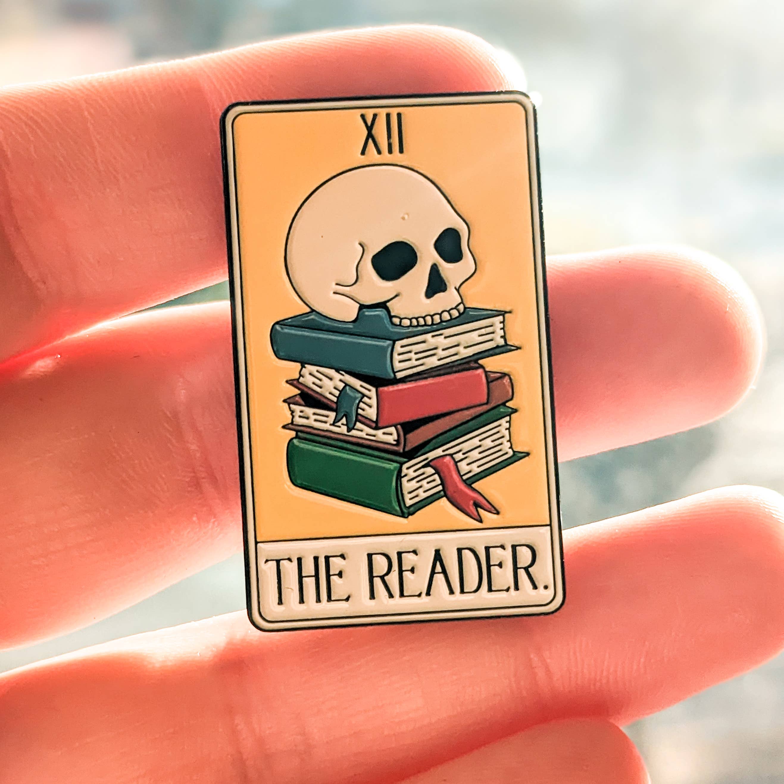 Indigo Maiden - Wholesale Lapel Pin/Button - The Reader Enamel Pin