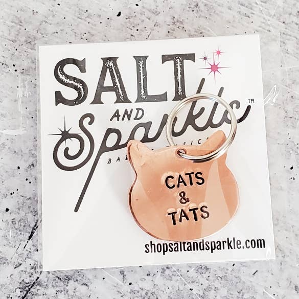 Salt and Sparkle - Vente Porte-clés – femme - Feminist Porte-clés en cuivre en forme de tête de chat2