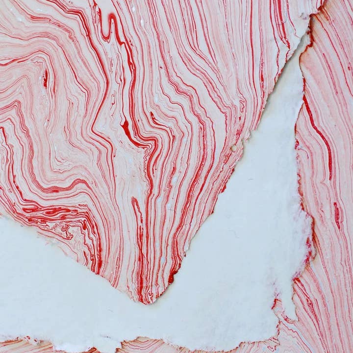 Sustain & Heal – wholesale Stationery/notecard set – Red Marble Sheet #1642