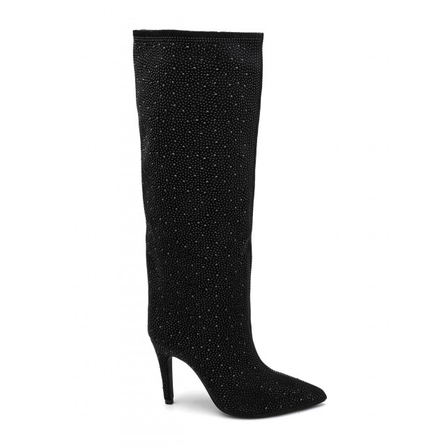 No Doubt Shoes - Wholesale Boots - Women's - SPARKLY EMBELLISHED STILETTO HEEL PARTY KNEE HIGH BOOTS2