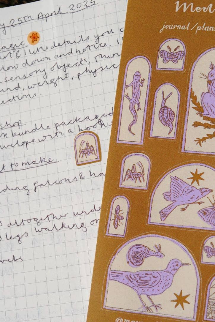 Tulips and Heather – wholesale Sticker – Sticker Sheet "Medieval Animals" for journals and planners5