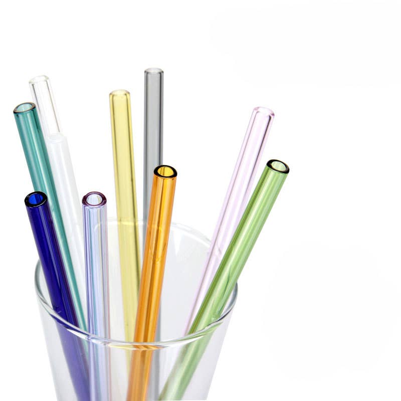 Sostraw & SmartThings - Wholesale Drinking Straw - Glass Straw - Straight -180x8mm - 8 available colors4