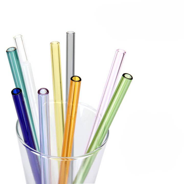 Sostraw & SmartThings - Wholesale Drinking Straw - Glass Straw - Straight -180x8mm - 8 available colors4