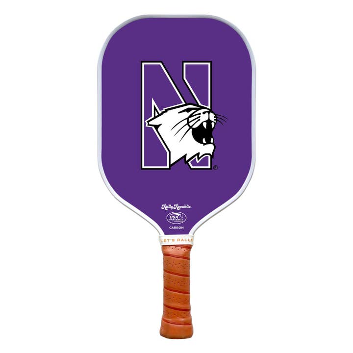 Pagaia da pickleball Northwestern Wildcats Purple Athletics Wildcats Head Mark (B2B) per la vendita all'ingrosso da parte di Rally Republic