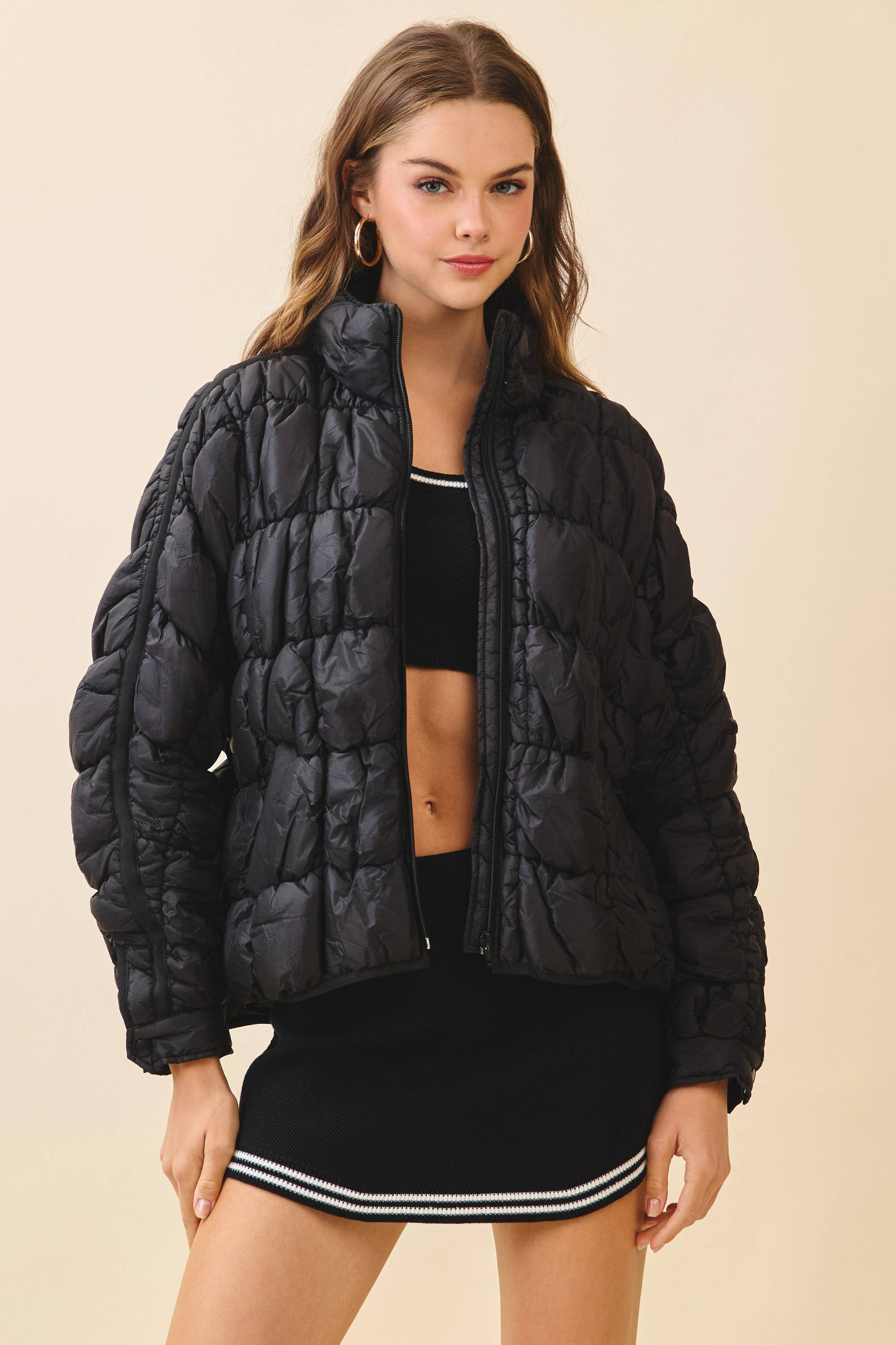 TCEC - Wholesale Puffer Jacket - Women's - CJ6616-Light Weight Quilted Puffer Jacket6