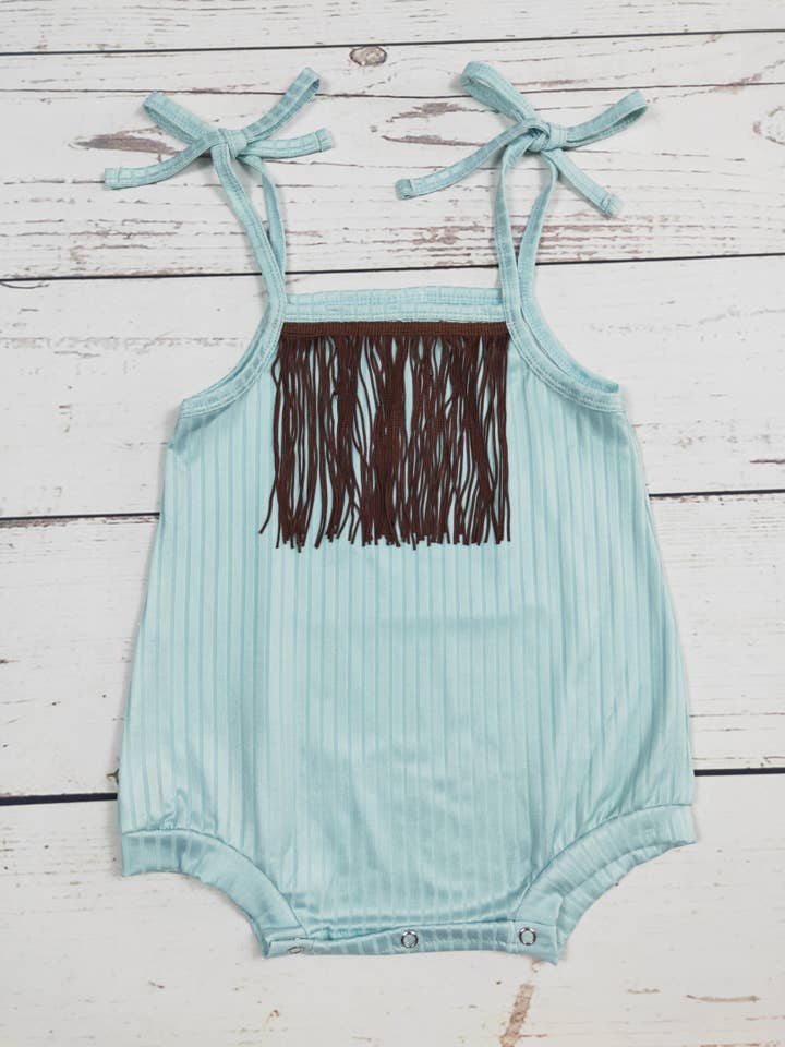 Fringe Ribbed Baby Summer Onesie for wholesale by sassy kids palace