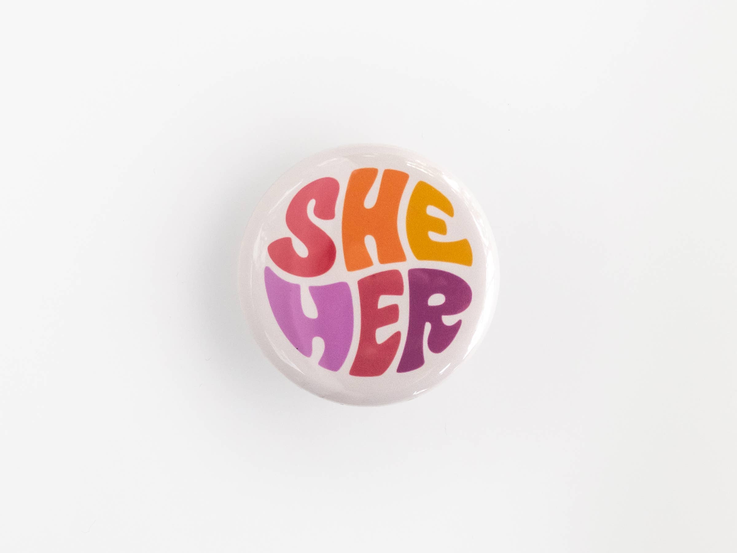 ROBNKO - Wholesale Lapel Pin/Button - Retro Pronoun Buttons0
