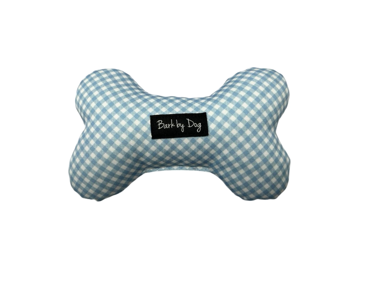 BARK by DOG - Wholesale Pet Plush Toy - Dog - Gingham Blue Bone Dog Toy3