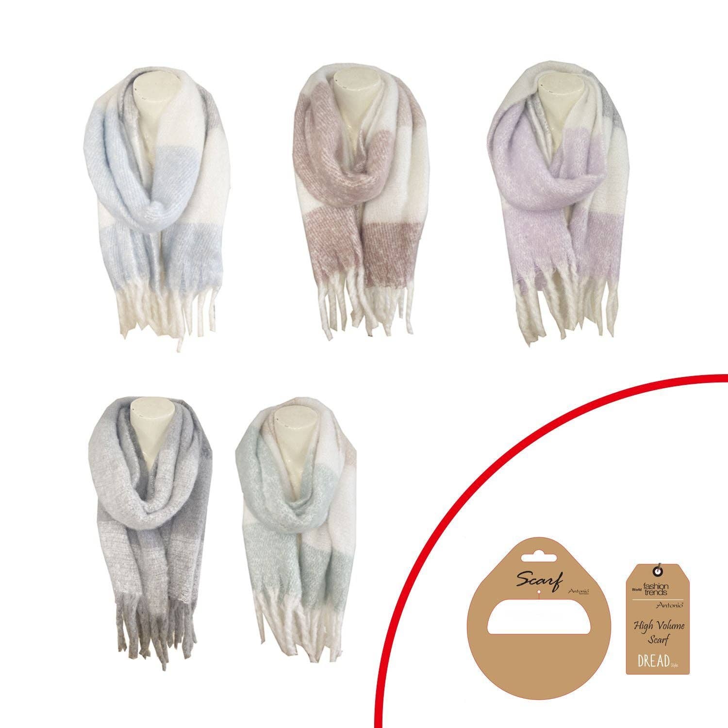 VewoTex – Großhandel Schal – Damen – Winter Damen Schal » Winterschal Dreads Faith » warmer Damenschal mit Fransen » Winter Volumen Schal4