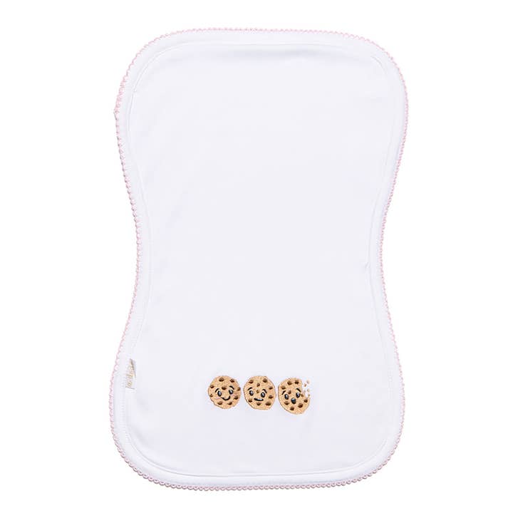 Tissu Cookies Burp - Pink Popcorn pour la vente par A Dodo Baby