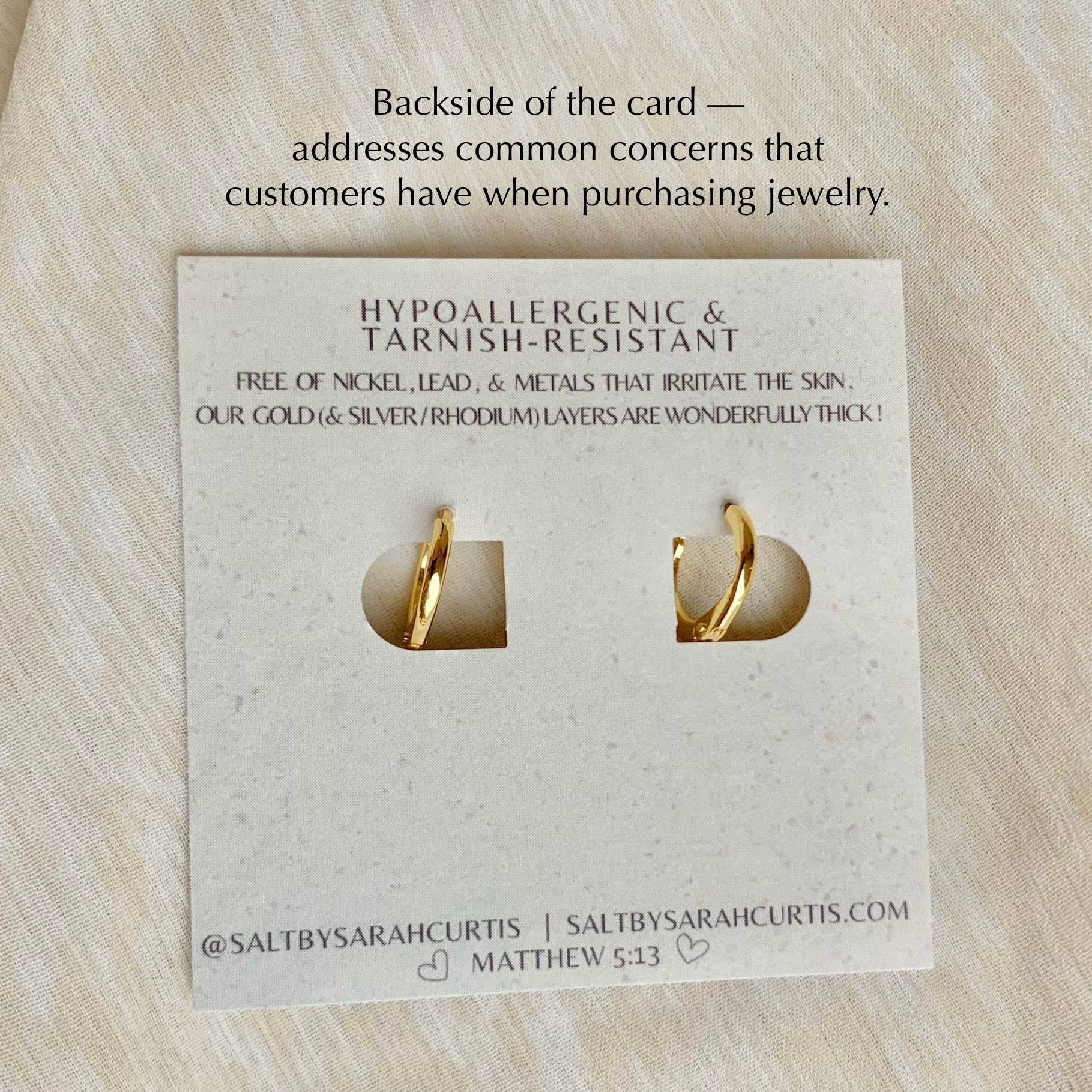 SALT by Sarah Curtis - Wholesale Huggie Earrings - BUMBLE BEE HUGGIE HOOPS | 18K gold | bee charm hoop dangles2