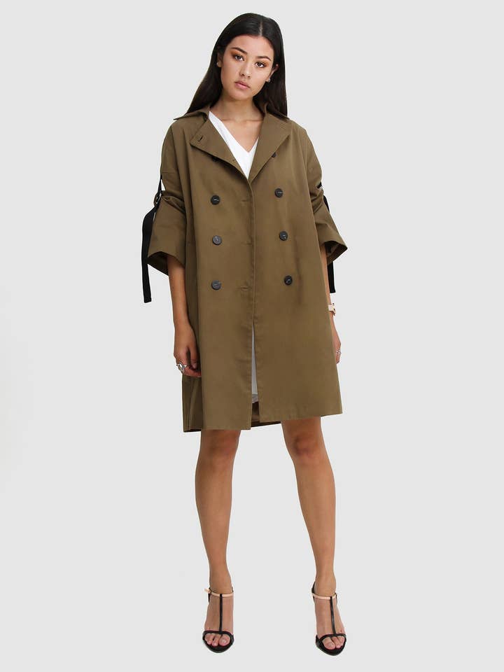 Russian Romance Oversized Trench Coat for wholesale by belle & bloom
