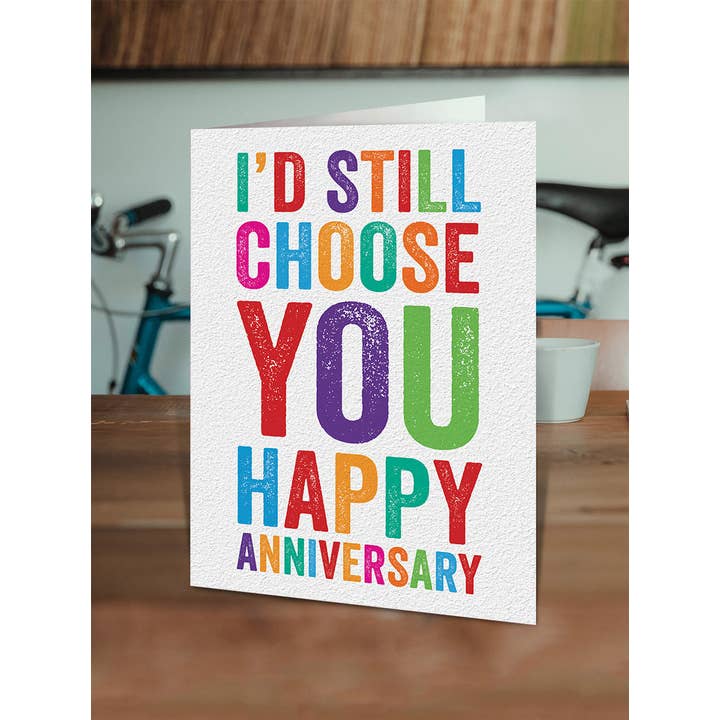 Brainbox Candy - Wholesale Jubileumkaartje - Verkoop Grappige Jubileumkaart - Ik Zou Nog Steeds Voor Jou Kiezen