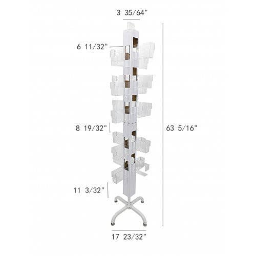 FIXTUREDISPLAYS - Wholesale Retailer Display - Paper & Novelty - Clear Acrylic Plexiglass 40 Pocket Greeting Card Rack DVD CD Book 6.25x8.5"100242