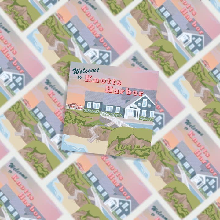 Knotts Harbor Sticker for wholesale by The Literary Loft