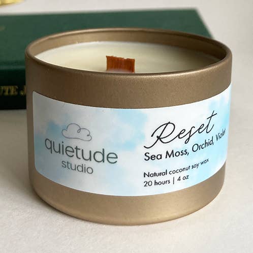Reset Coconut Soy Wax Candle for wholesale by Quietude Studio
