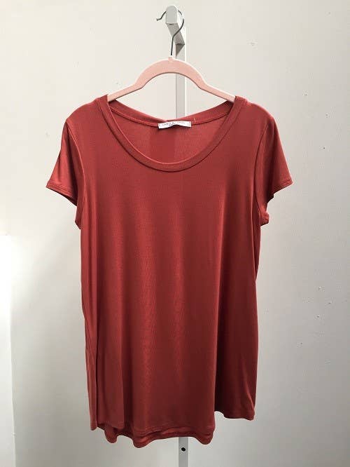 Chris & Carol Apparel - Wholesale Tunic - Women's - XJ413145T - Perfect Solid Plus Size Basic Tee Short Sleeve26