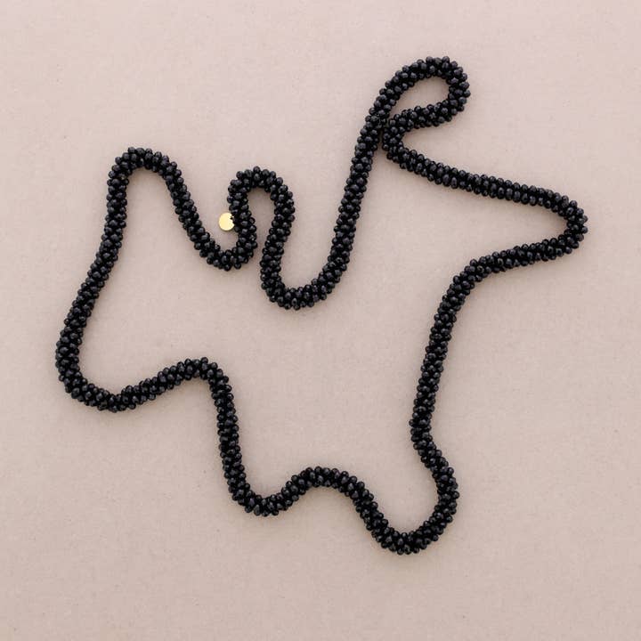 La Cuerda De Sol - Wholesale Snap Jewelry - Long Necklace Faceted Crystals 1.2M*4mm