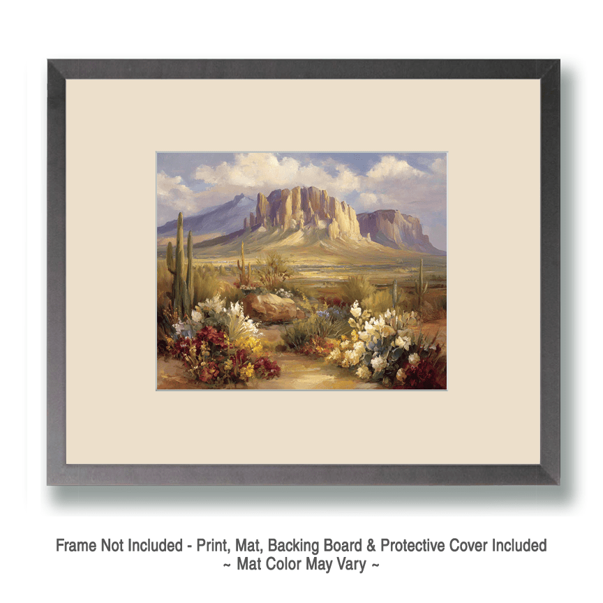 Mowbi - Wholesale Art Print - Sonoran Desert Mesa Southwestern Landscape Art Print - 8"x10" Artwork for 11"x14" Frame1