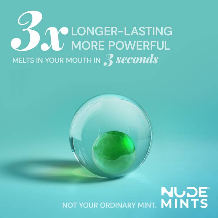 NUDE Mints - Venta al por mayor Suplementos/vitaminas para beber - NUDE Mints - Cápsulas de Menta Líquida de Doble Acción (Menta Verde)