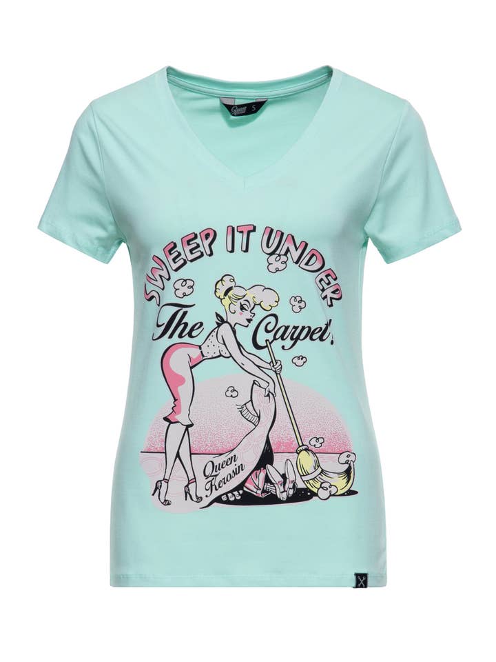 KING KEROSIN - Wholesale Screen printed t-shirt – Women′s - T-shirt "Sweep it under the carpet"7