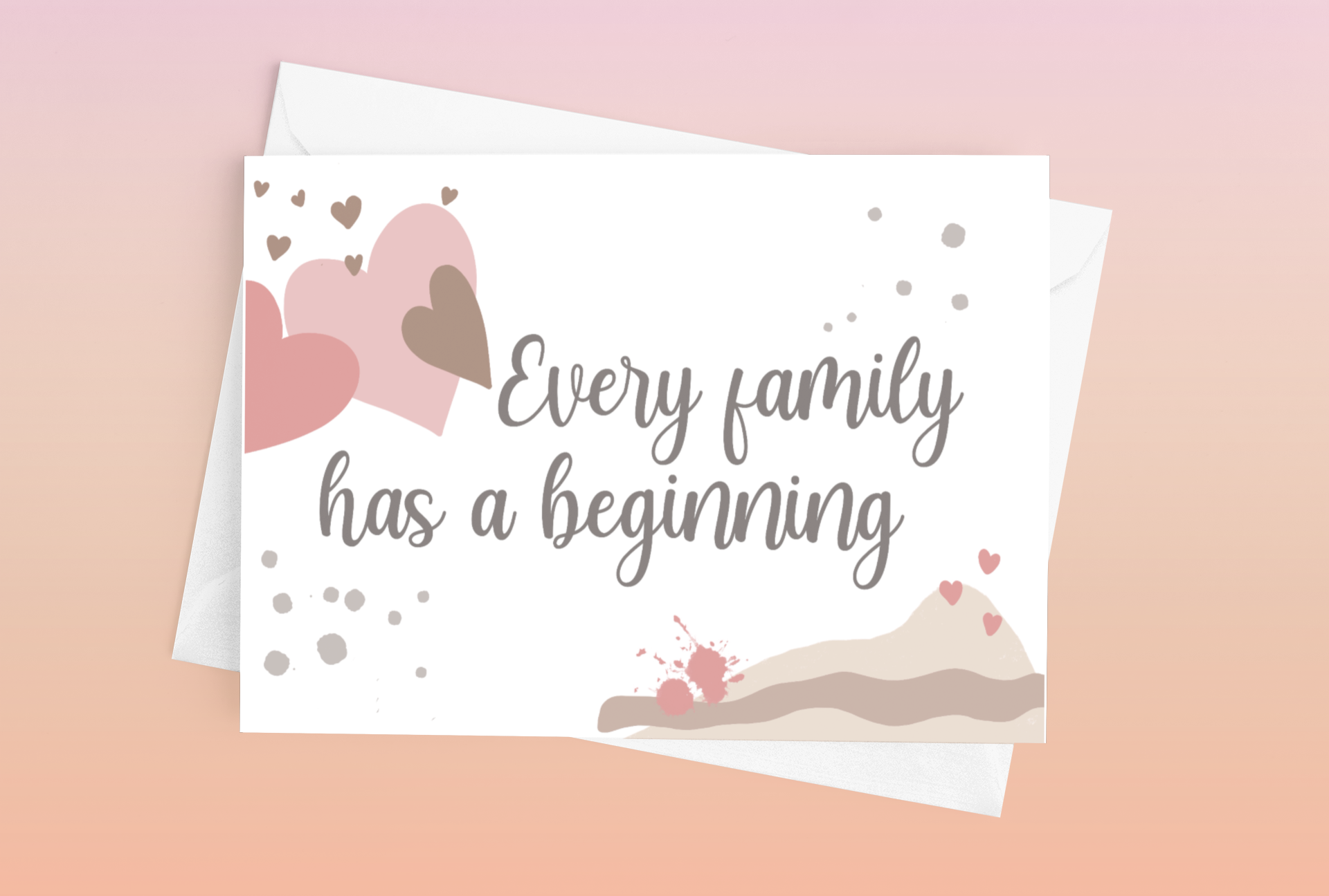 Paperleaf Studios - Wholesale Baby Card - Adoption Card: 'Every Family Has A Beginning'2