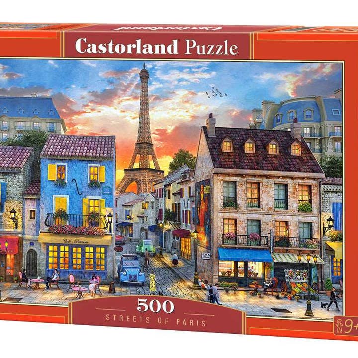 500 Piece Jigsaw Puzzle, Streets of Paris, France, Eiffel Tower, European puzzle, Adult Puzzles, Castorland B-52684 for wholesale by CASTORLAND by Bridge Toys