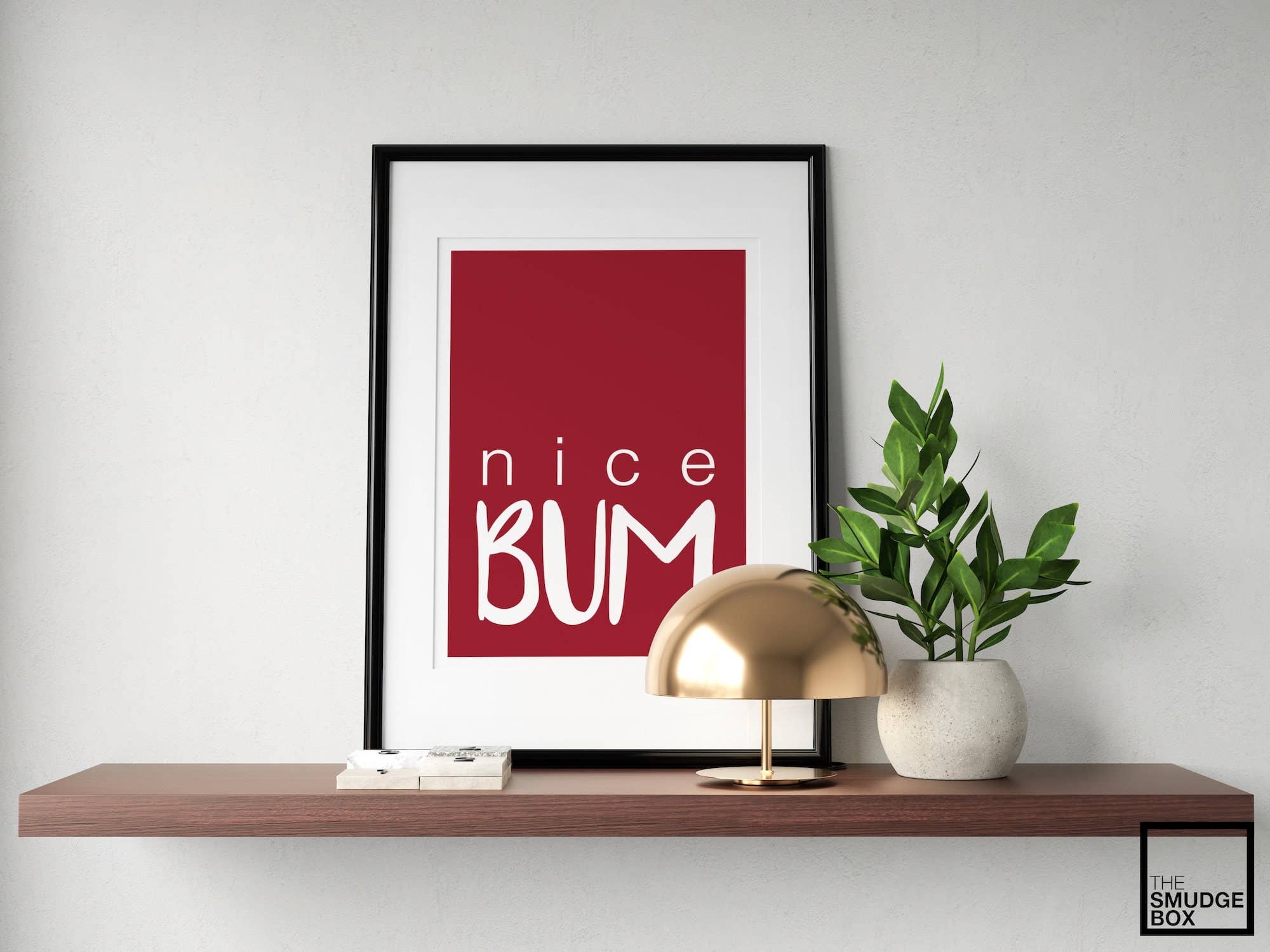 The Smudge Box – wholesale Badrumsskylt – Nice bum badrum Väggkonst, WC Print, Fräskig Heminredning5