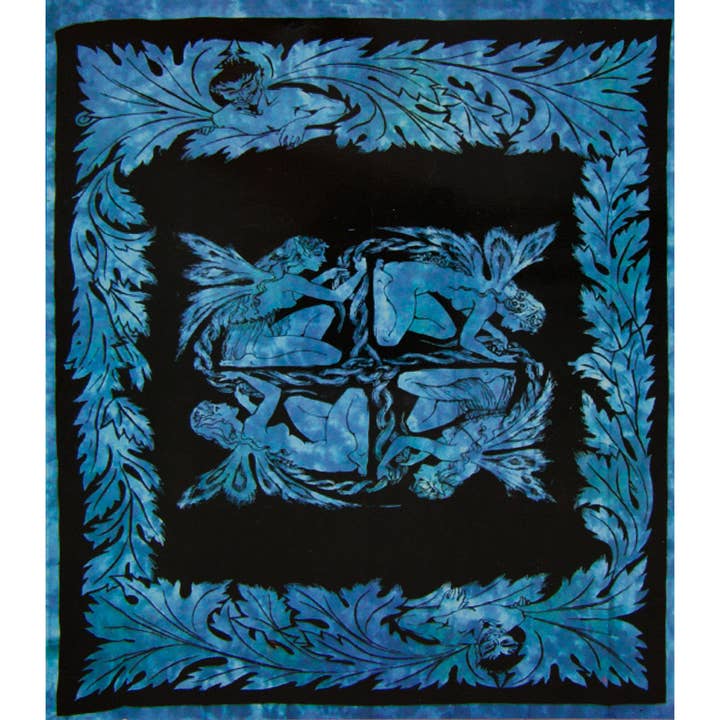 Fairy Square Blue Full Tapestry for wholesale by Official Store