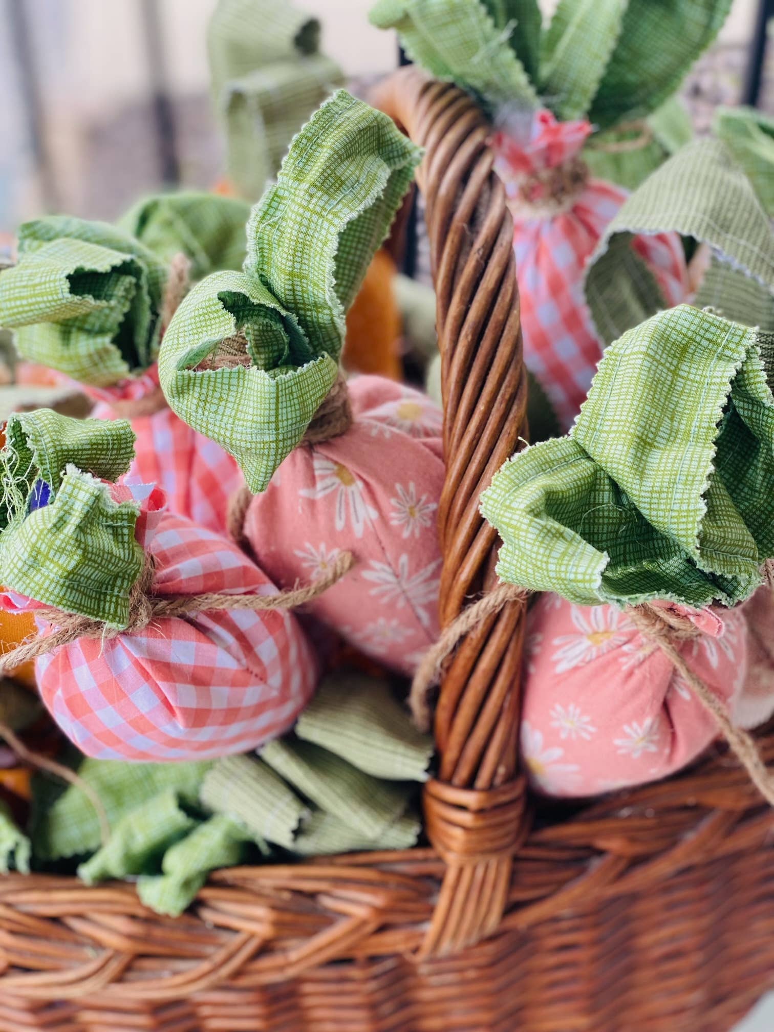 A Gnome on the Roam - Wholesale Ornament - Handmade Large Fabric Carrots - 10 Inch Decorative4