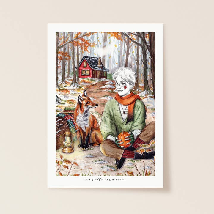 Print "Meeting Mr. Fox" for wholesale by Carillustration
