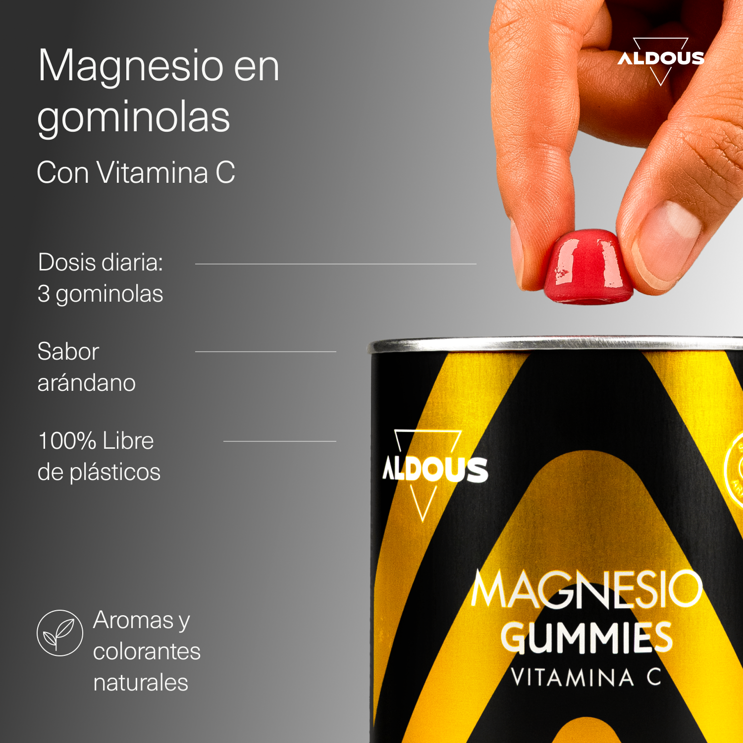 Aldous Bio - Wholesale Oral Supplement/Vitamin - Magnesium Citrate Gummies + Vitamin C - 120 Gummies1