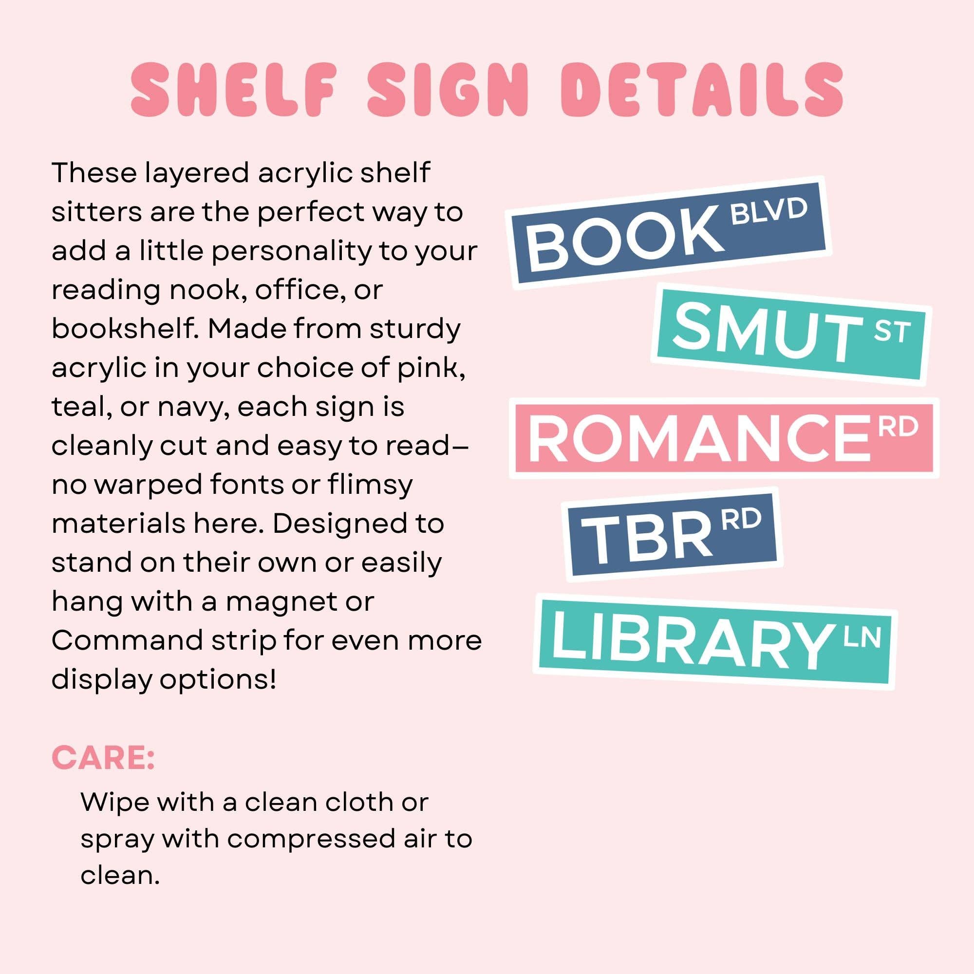 Chapter & Craft Studio - Wholesale Sign - Library Lane Acrylic Street Sign6