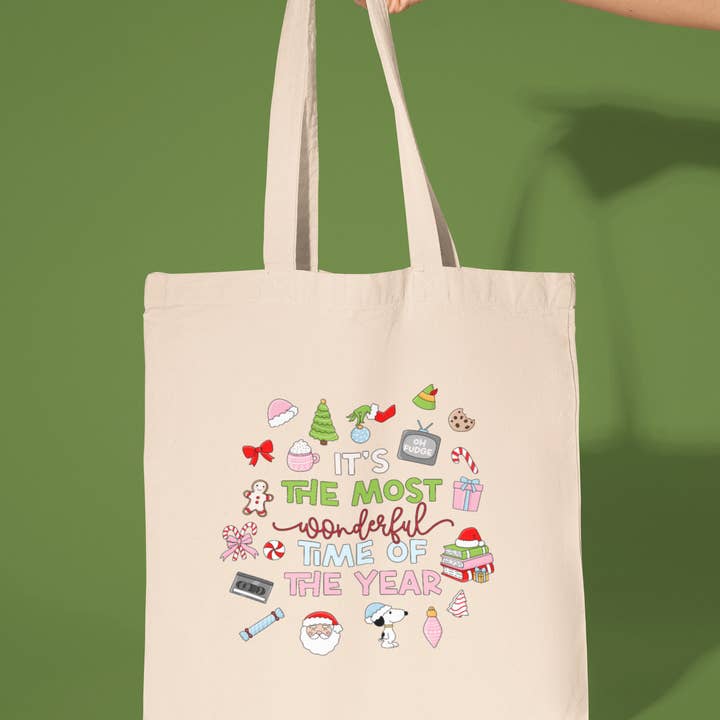 Its The Most Wonderful Time Of The Year Tote Bag for wholesale by amarieacreates