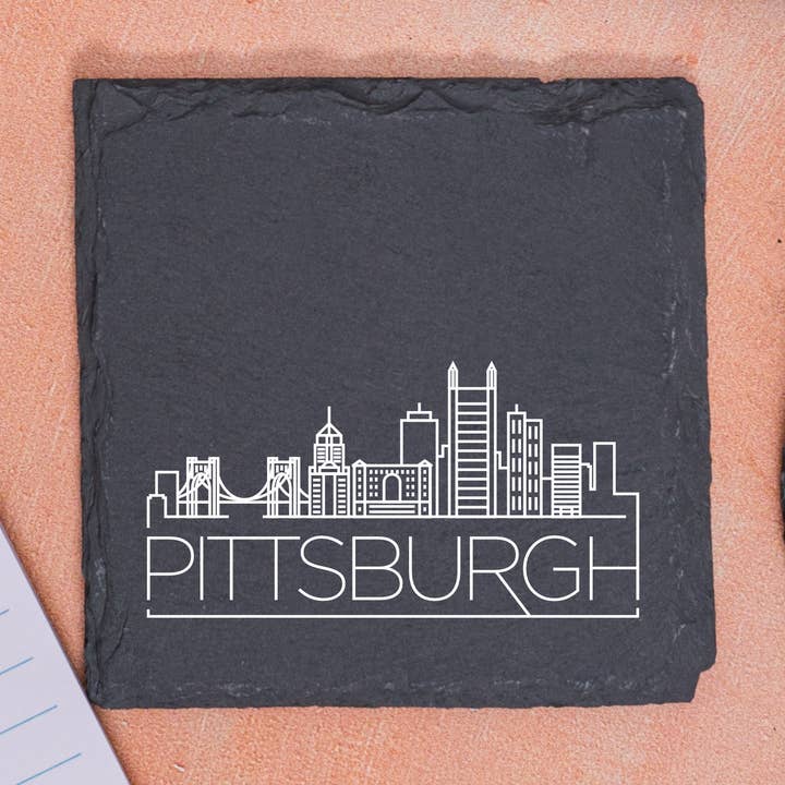 Pittsburgh PA Skyline - UV Printed Coasters for wholesale by Blue Ridge Mountain Gifts