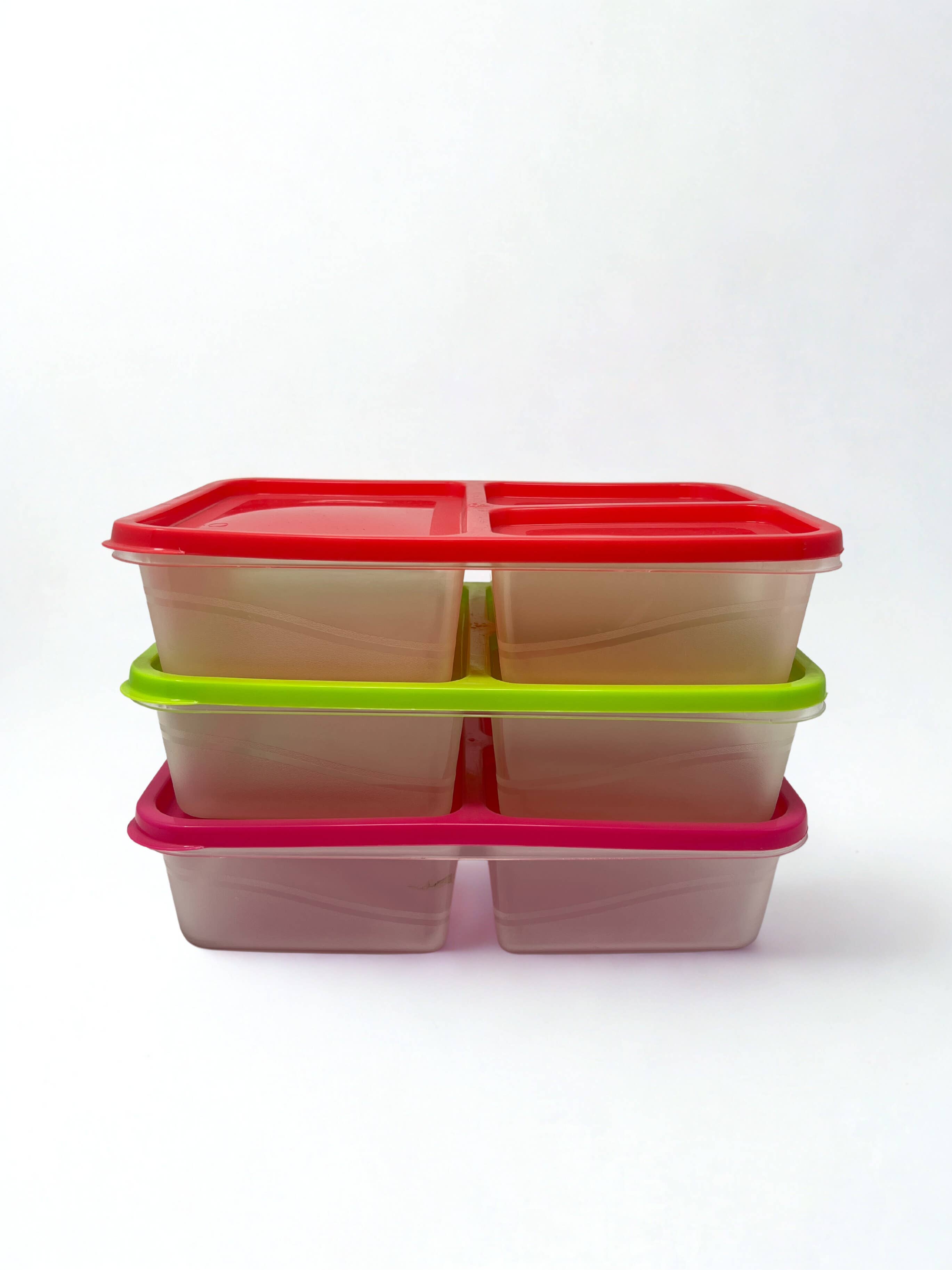 USA HomeMax - Vendita all'ingrosso Contenitori per alimenti - Contenitore per alimenti a 3 scomparti da 2000 ml, colori assortiti1