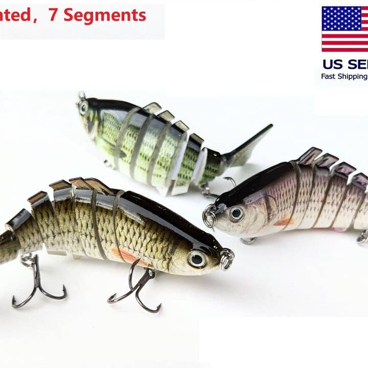 VeriDepot - Wholesale Sporting Accessories - Realistic Multi-Jointed Swimbait Fishing Lures - Irresistible to Bass, Trout, and More!2