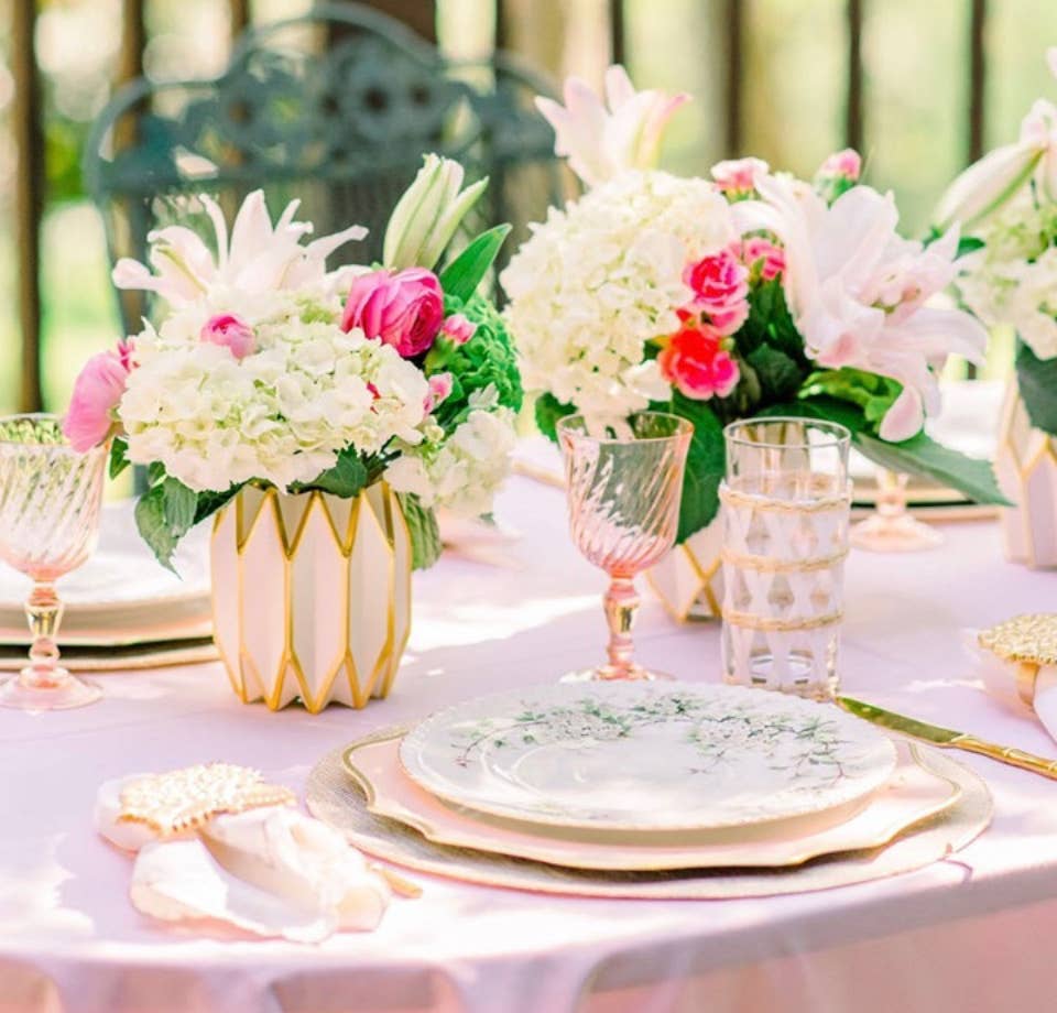 Lucy Grymes Designs - Wholesale Vase - Gold Pearl Paper Vase Wraps | Set of 36