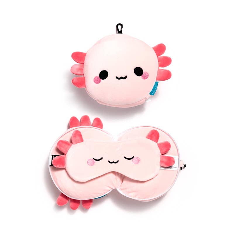 Puckator EU - Wholesale Travel Pillow - Relaxeazzz Adoramals Maddie the Axolotl Travel Pillow0