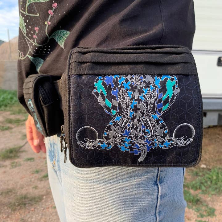 Cópia de Ganescher Belt Bag azul verde por atacado de symbolika