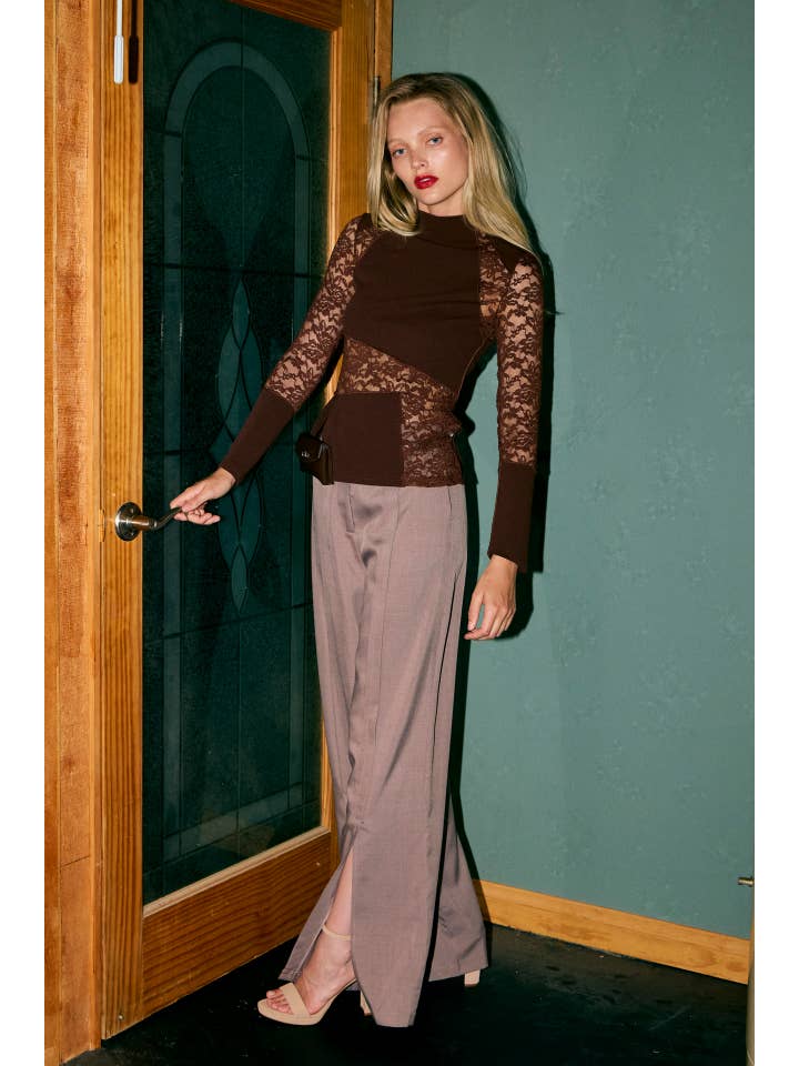 RIVIR - Wholesale Pants - Women's - Sculpted Slit Trouser Elegance5