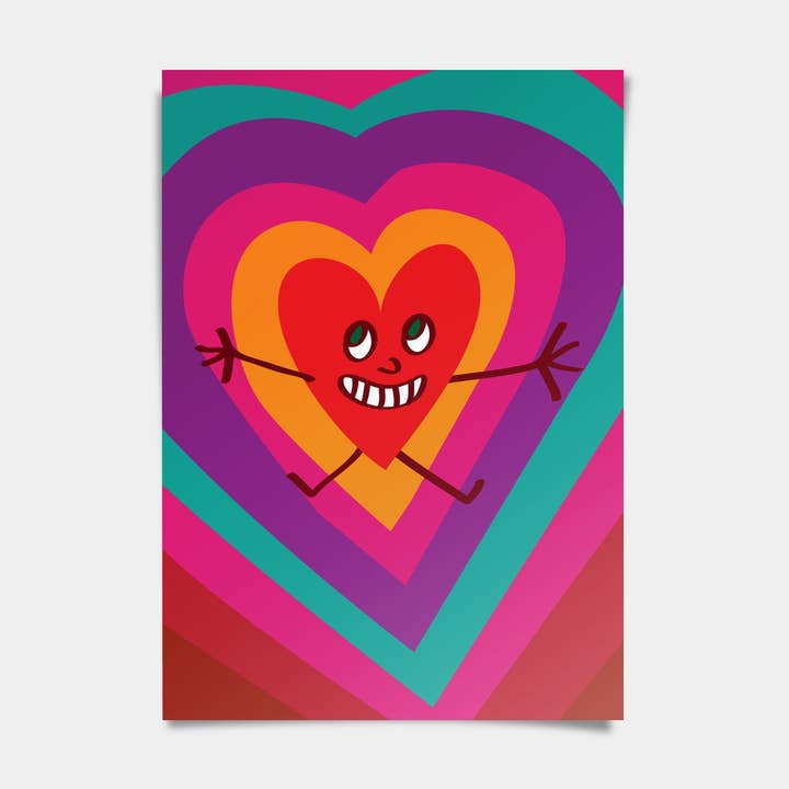 WOW! STUDIO GLOOMING HEART PRINT A6 for wholesale by Guau! Studio