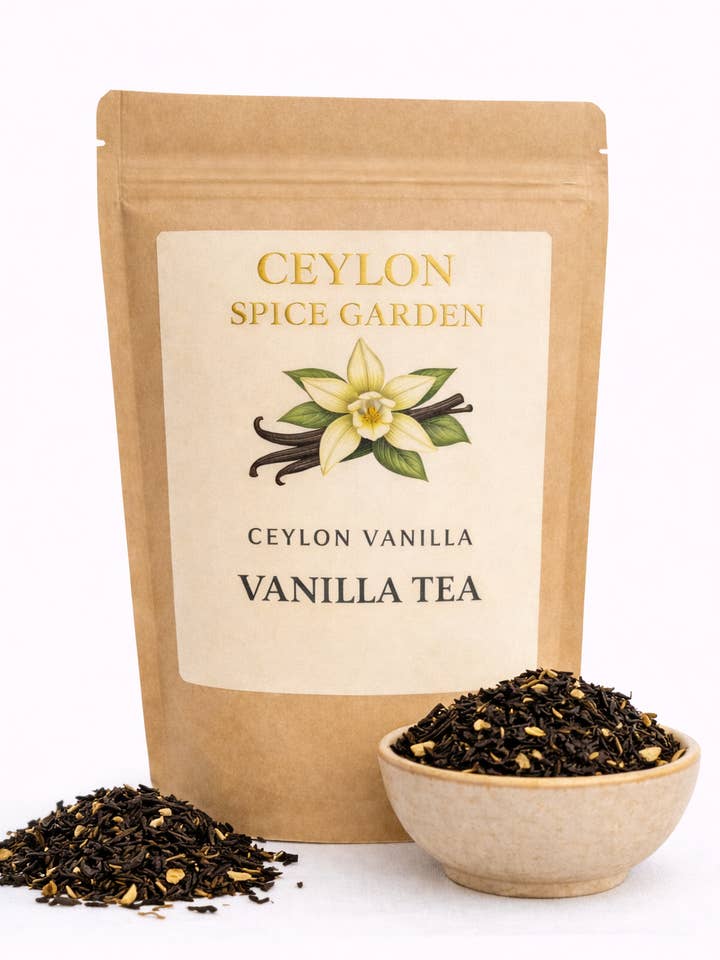 Ceylon Vanilla Tea - Premium Sri Lankan Black Tea with Madagascar Vanilla for wholesale by Ceylon Spice Garden