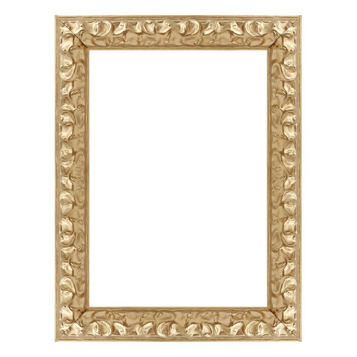 Hand Painted Metallic Gold 1 3/8 Wide Ornate Picture Frame for wholesale by Print Frame Box