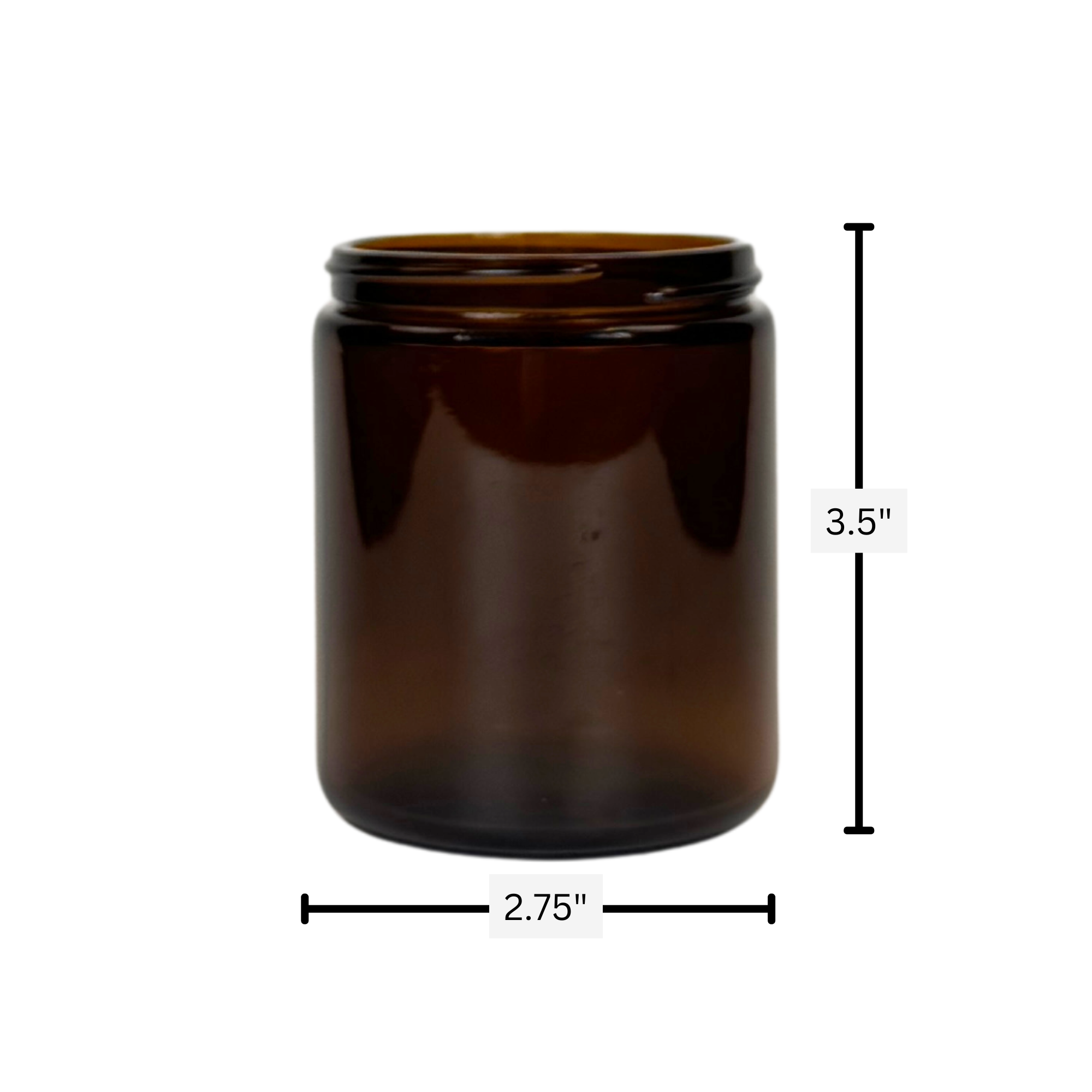 The Bottle Shoppe - Wholesale Jar - 8oz Amber Glass Jar with Brushed Gold Lid  4