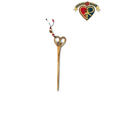 Peace Of My Heart Hand Carved Bone Hairstick for wholesale by Gypsy Rose