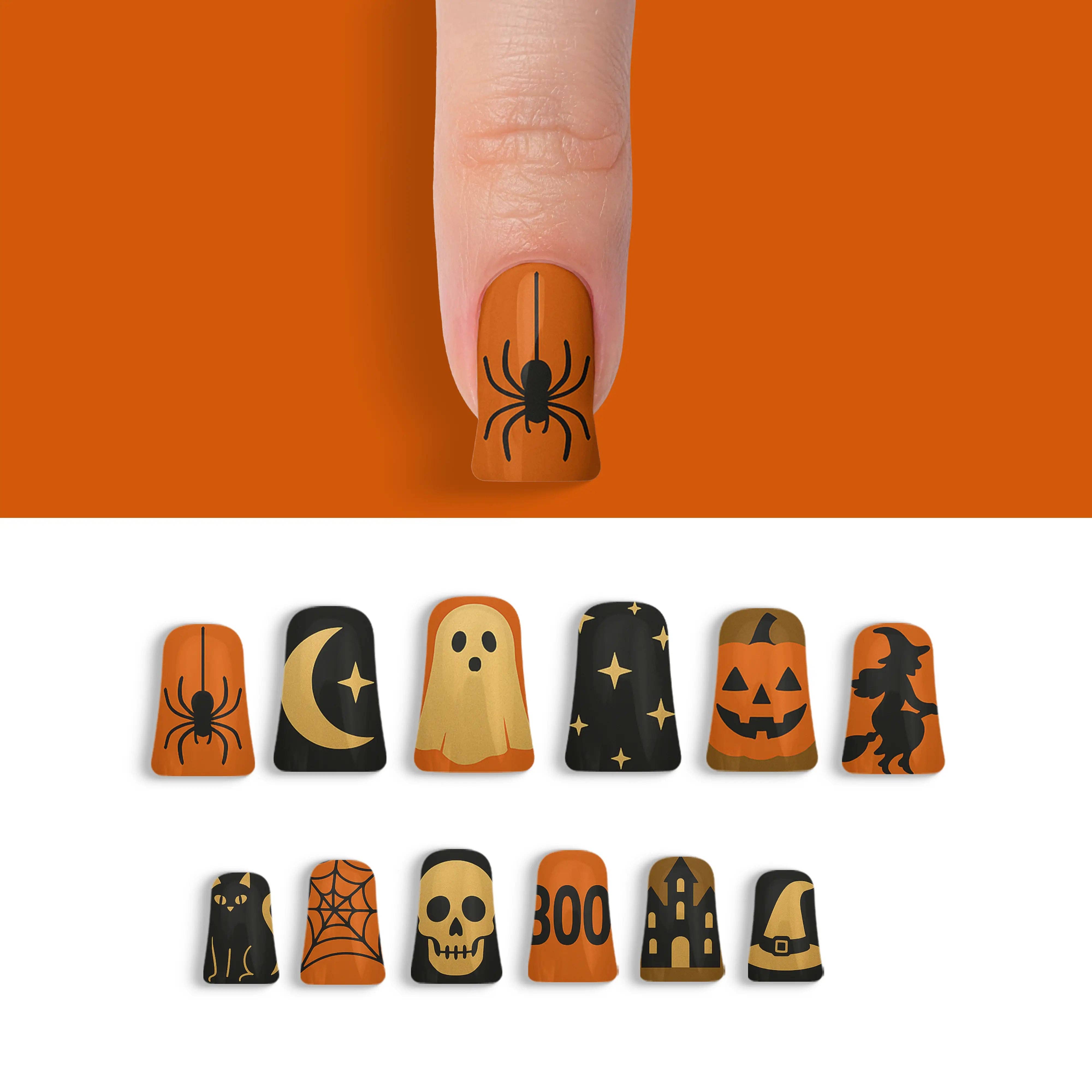 FYNE BODY - Wholesale Press-on/fake nails - Ghoul's Gold Glamour Halloween Press-On Nails2