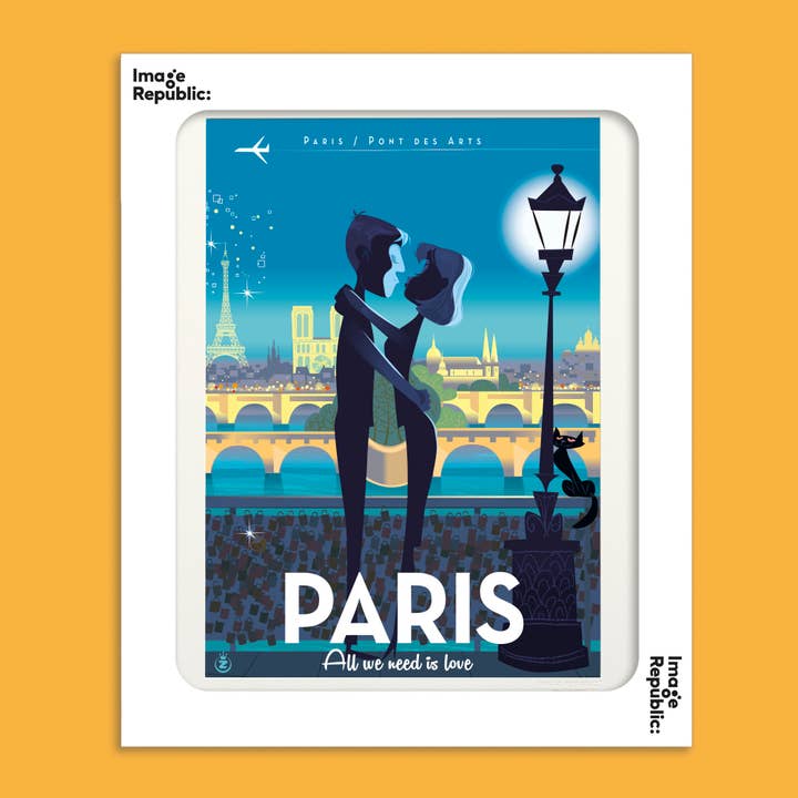 40x50 cm MONSIEUR Z AMOR PARIS por atacado de Image Republic