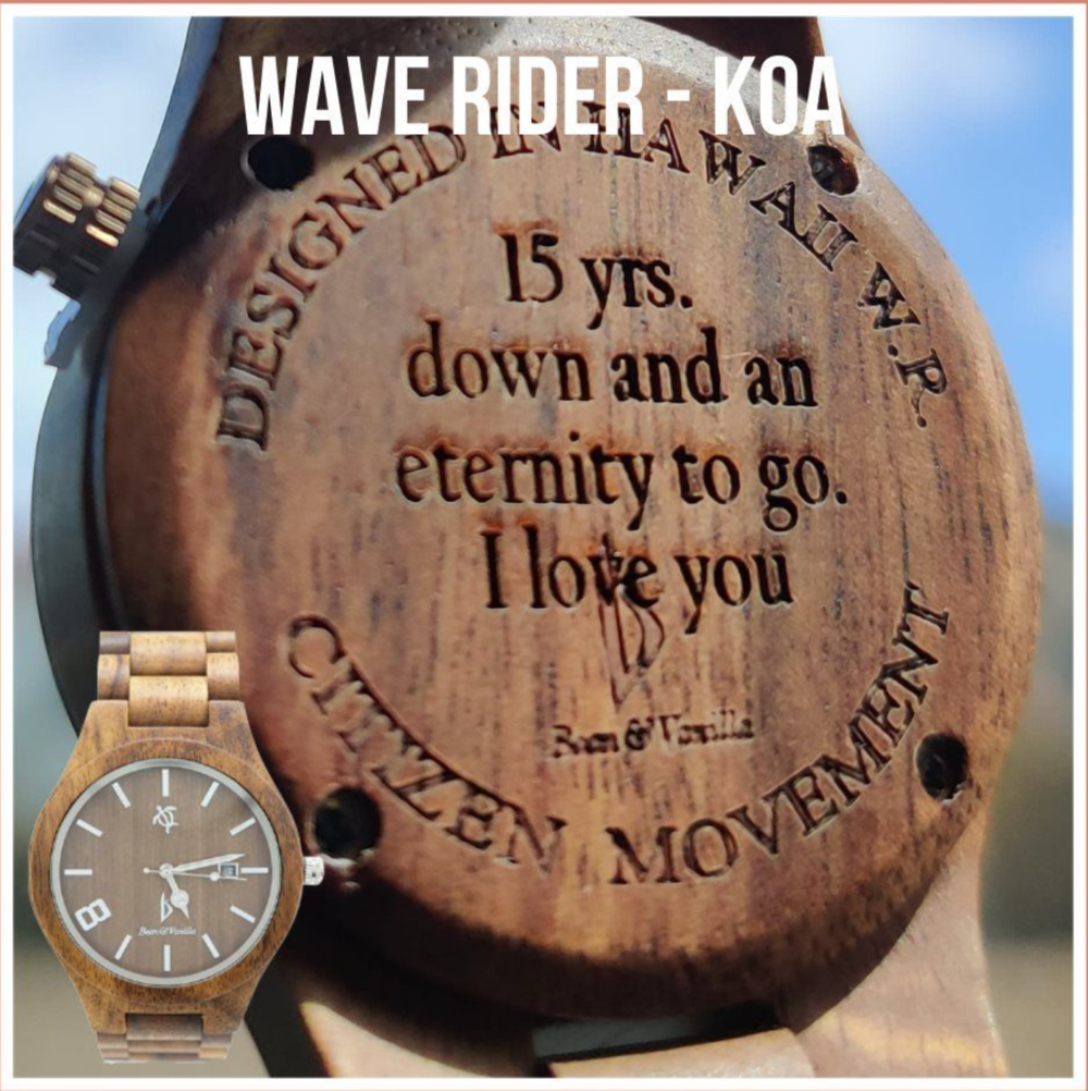 Bean & Vanilla – wholesale Wrist watch – Men's – Sailor - Koa Wood12