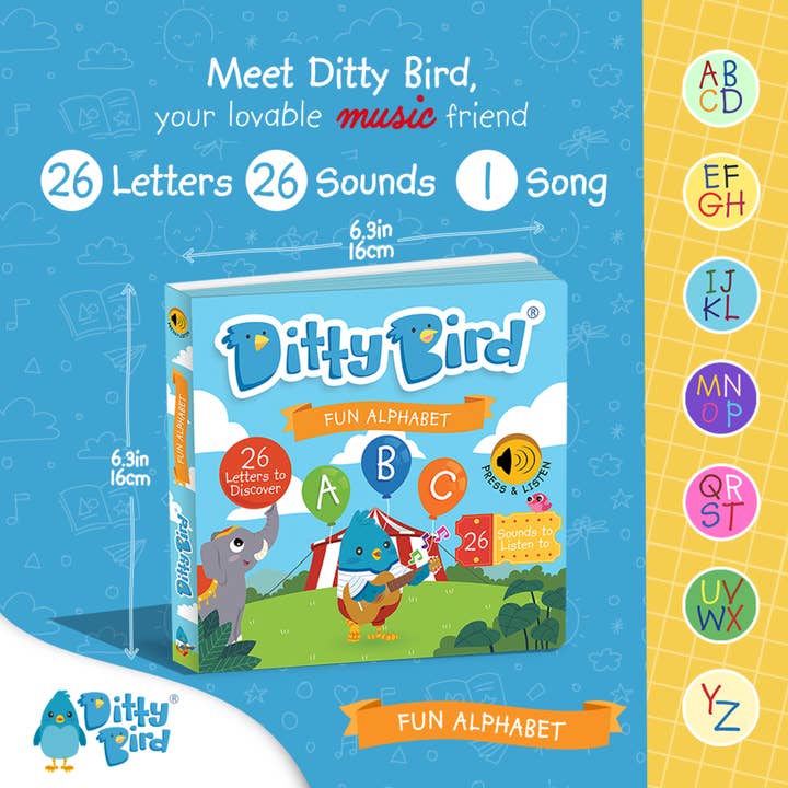 Ditty Bird – wholesale Book – Kids – Fun Alphabet | ABC Song | Ditty Bird Baby Sound Book